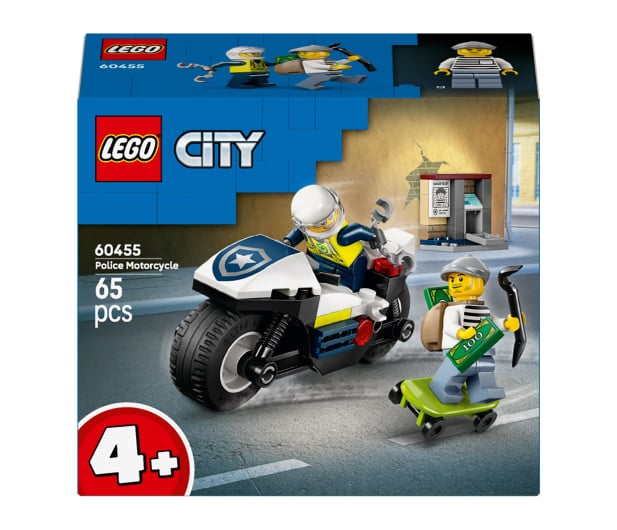 LEGO City 60455 Pościg na motocyklu policyjnym - 1331640 - zdjęcie
